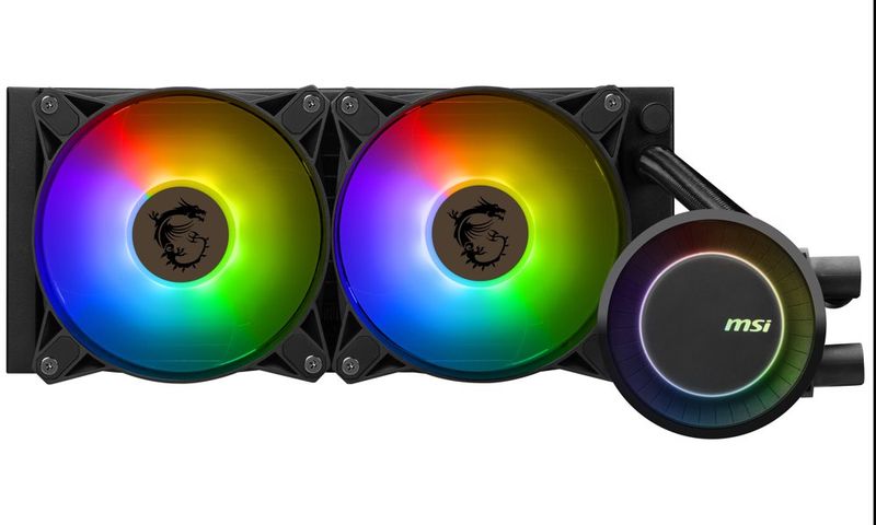 MSI vodný chladič CPU MAG CORELIQUID E240/ 2x 120mm ARGB fan/ podpora LGA1700 Vodné chladenie, pre CPU, pre Intel i AMD, 2× 120mm ARGB ventilátor, socket 1150, 1151, 1155, 1156, 1200, 1700, AM5, AM4