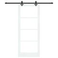vidaXL Posuvné dvere ORKDAL 83 x 202 cm Biela a čierna