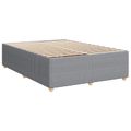 vidaXL LED boxspring posteľ s matracom Svetlosivá 140 x 200 cm Látka