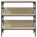 vidaXL Konzolový stolík dub sonoma 75x32x75 cm kompozitné drevo