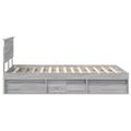 vidaXL Rám postele Sivý Sonoma 120 x 200 cm Kompozitné drevo