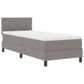 vidaXL Posteľ s pružinovým rámom Sivohnedá 80 x 200 cm látka
