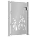 vidaXL Záhradná brána 100x125 cm, oceľ Corten, dizajn s trávou