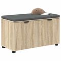 vidaXL Predsieňová lavica s vankúšom Sonoma dub 80 x 38 x 46 cm