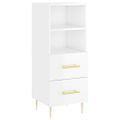 vidaXL Vysoká skrinka biela 34,5x34x180 cm spracované drevo