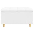 vidaXL Ottoman s Úložným Priestorom Biely 80 x 80 x 45 cm Umelá koža