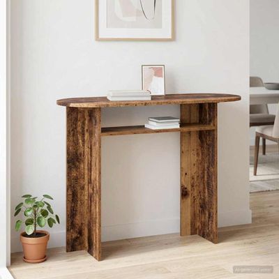 vidaXL Konzolový stôl Staré drevo 100 x 39,5 x 75 cm Kompozitné drevo