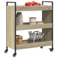 vidaXL Kuchynský vozík dub sonoma 70x30x82 cm kompozitné drevo