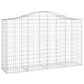 vidaXL Oblúkové gabionové koše 25 ks 200x50x120/140 cm pozink. železo