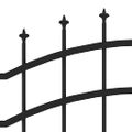 vidaXL Záhradný plot Woerden s vrchnou časťou v tvare oštepu čierny 240x125 cm oceľový