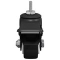 vidaXL Kolieska 12 ks Čierna M6 x 37 mm Železo a nylon