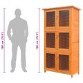 vidaXL Zvieracia klietka/králikáreň so 6 kotercami, drevená