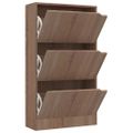 vidaXL Botník s 3 dvierkami dub sonoma 59x24x105 cm drevotrieska