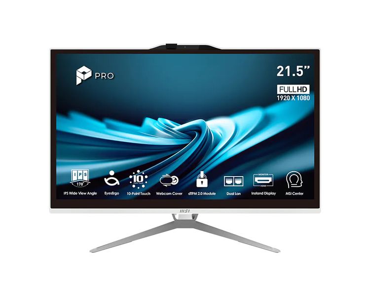 MSI PRO/AP222T 14MA-669EU/21,5''/FHD/T/G7400/8GB/128GB/Intel int/W11P/Biela/3R