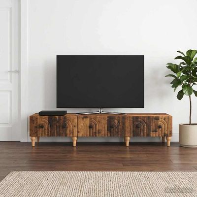 vidaXL TV skrinka Staré drevo 147 x 34,5 x 30 cm Kompozitné drevo