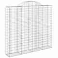 vidaXL Oblúkové gabiónové koše 9ks 200x50x180/200cm pozinkované železo