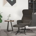 vidaXL Relaxačné kreslo s podnožkou tmavosivé tkanina z mikrovlákna