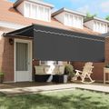 vidaXL Sklopná markíza Antracit 400 × 300 cm Polyester a hliník