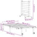 VidaXL Rám postele bez matraca Skladací Biela 90x200 cm Oceľ