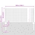 vidaXL Zvarené pletivo s podperami 50 x 0,6 m PVC potiahnutá oceľ