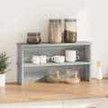 vidaXL kuchynské stojany stohovateľné 2 ks sivé sonoma 50x15x16 cm