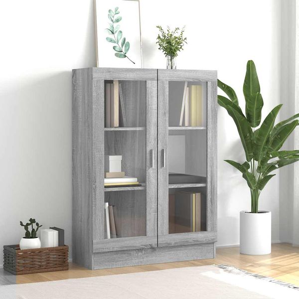vidaXL Vitrína sivý dub sonoma 82,5x30,5x115 cm spracované drevo