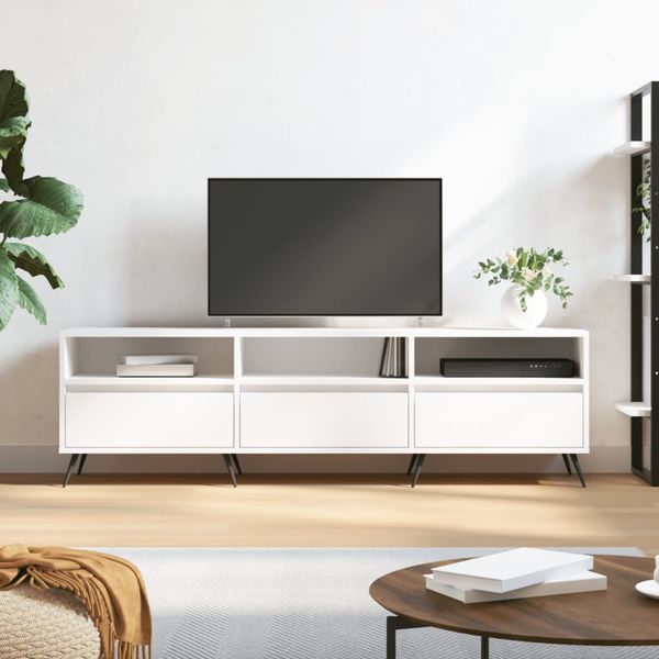 vidaXL TV skrinka biela 150x30x44,5 cm kompozitné drevo