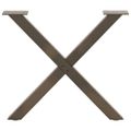 vidaXL Nohy konferenčného stolíka v tvare X, 2 ks, prírodná oceľ, 60 x (42-43) cm, oceľ