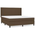 vidaXL Boxspring posteľ s matracom tmavohnedá 160x200 cm látka