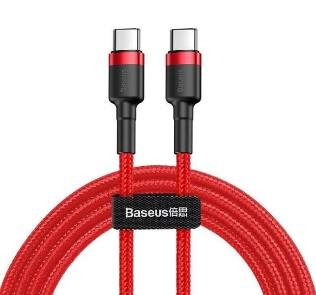 Baseus dátový kábel Cafule USB-C/USB-C PD2.0 2m 60W (20V 3A) červený