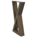 vidaXL Nohy konferenčného stolíka 2 ks, prírodná oceľ 38 x (42-43,3) cm, oceľ