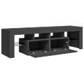 vidaXL TV skrinka s LED svetlami, sivá 140x36,5x40 cm