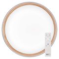 LED nástenné svietidlo ILVI, kruhové 45 W, stmievanie + CCT, čierna + drevo