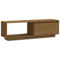 vidaXL TV skrinka medovo-hnedá 110x30x33,5 cm borovicový masív