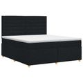 vidaXL Posteľ boxspring s matracom Čierna 180 x 200 cm Látka