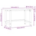 VidaXL Pracovný stôl Svetlohnedý 140x60x81,5 cm Dub z masívneho dreva