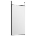 vidaXL Zrkadlo na dvere čierne 30x60 cm sklo a hliník