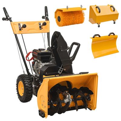 vidaXL Benzínová snehová fréza a zametač 4 v 1 6,5 HP