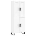 vidaXL Vysoká skrinka biela 69,5x34x180 cm spracované drevo