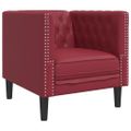 vidaXL Kreslo chesterfield vínovo-červené umelá koža