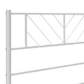 vidaXL Kovový rám postele s čelom a podnožkou biely 90x190 cm