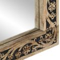 vidaXL Zrkadlo do kúpeľne 50x70x2,5 cm masívny mangovník a sklo