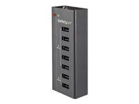 Startech 7 Port USB Charging Station with 5x 1A Ports and 2x 2A Ports - Nabíjací pás + AC napájací adaptér - 5 A - 7 výstupné konektory (USB) - čierna - Európa