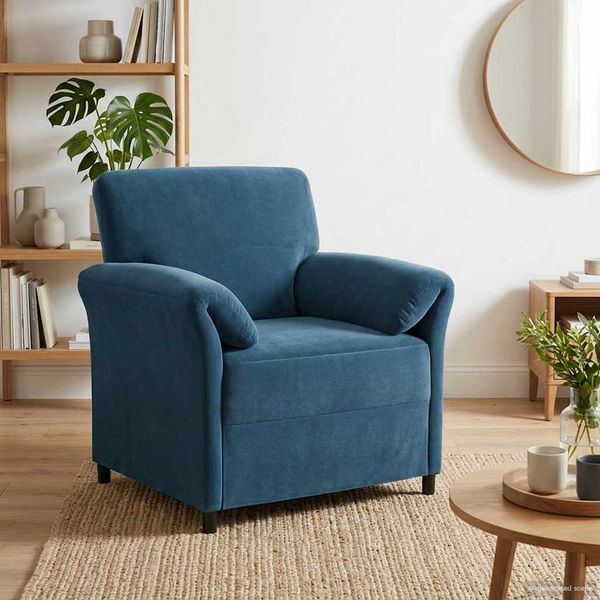 vidaXL 1-miestny gauč Modrá 88 x 83 x 95 cm Zamat