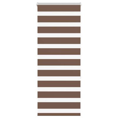 vidaXL Zebra roleta hnedá 60x150 cm šírka látky 55,9 cm polyester