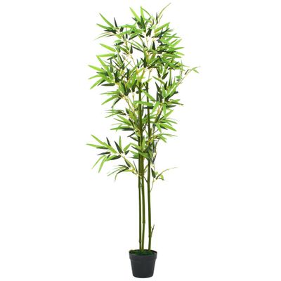 vidaXL Umelá rastlina, bambus s kvetináčom 150 cm, zelený