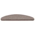 vidaXL Schodové rohože 15 ks 65x21x4 cm tmavo béžové, polkruhové, veľké