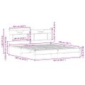 vidaXL Posteľný rám bez matraca hnedý dub 160x200 cm kompozitné drevo