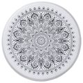 vidaXL Okrúhly konferenčný stolík s reliéfom Biela Ø 55 x 55 cm Hliník