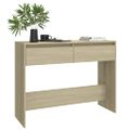 vidaXL Konzolový stolík, dub sonoma 100x35x76,5 cm, kompozitné drevo